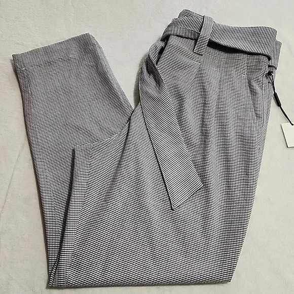 Women's Calvin Klein Printed Tie-Waist Pants, Navy Blue/White, Size 6, NWT - Picture 7 of 15